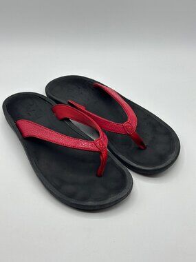 Olukai Women's Kulapa Kai Sandals in Red Size 10